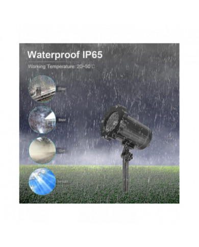 Projecteur LED Lampe de Noël Lumière de chute de neige avec télécommande Ip65 Imperméable à l’eau Extérieur et [...]