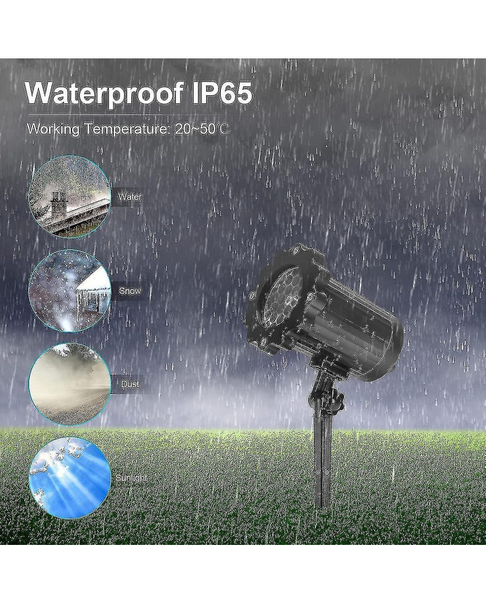 Projecteur LED Lampe de Noël Lumière de chute de neige avec télécommande Ip65 Imperméable à l’eau Extérieur et [...]