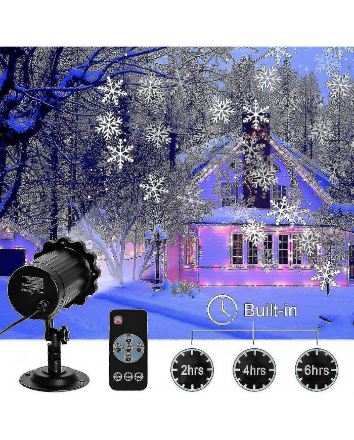 Projecteur LED Lampe de Noël Lumière de chute de neige avec télécommande Ip65 Imperméable à l’eau Extérieur et [...]