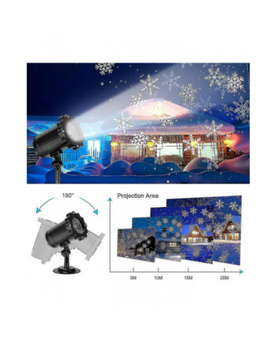 Projecteur LED Lampe de Noël Lumière de chute de neige avec télécommande Ip65 Imperméable à l’eau Extérieur et [...]