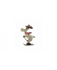 New Arrived Outdoor Christmas Figure Led Skiing Moose Garden Decoration Plug In Timer Hot