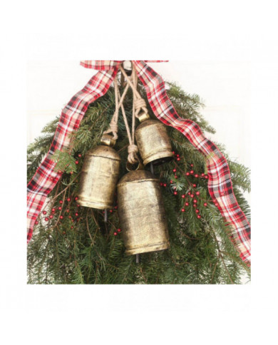Black Friday 2024 Lot De 3 Cloche De Noël En Laiton Vache Shabby Style Rustique En Métal Suspendu Géant Vache [...]