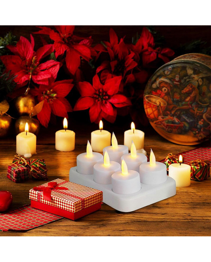 Rechargeable Tea Lights Flameless Candles With Remote LED Candles With Timer Battery Operated Candles For Home [...]