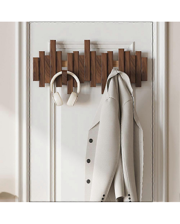 Porte-manteau piano en bois Porte-vêtements mural Porte-vêtements pliant polyvalent Esthétique Décor de pièce