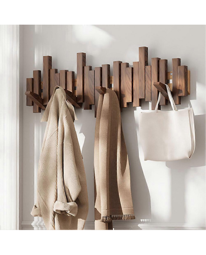 Porte-manteau piano en bois Porte-vêtements mural Porte-vêtements pliant polyvalent Esthétique Décor de pièce