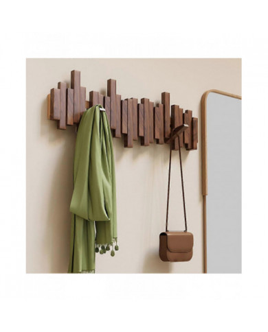 Porte-manteau piano en bois Porte-vêtements mural Porte-vêtements pliant polyvalent Esthétique Décor de pièce