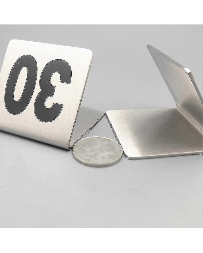 25 Pcs En Acier Inoxydable Table Numéros Base Stable Multipurpose Numéro Signe Pour Restaurant Hôtel Café Guanguan