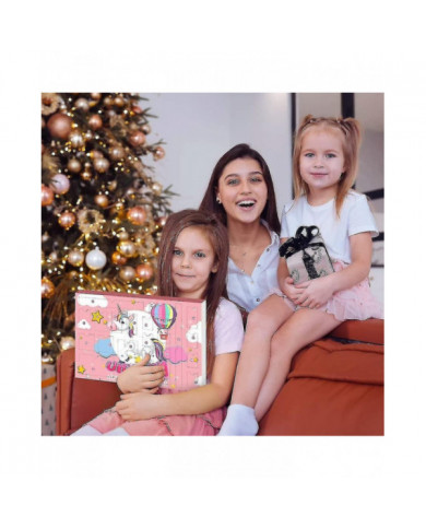 Calendrier de l’Avent Licorne Pour Fille 2024 Noël, 24 Jours Cadeaux Nouveauté, Accessoires Licorne, Pièce Pu