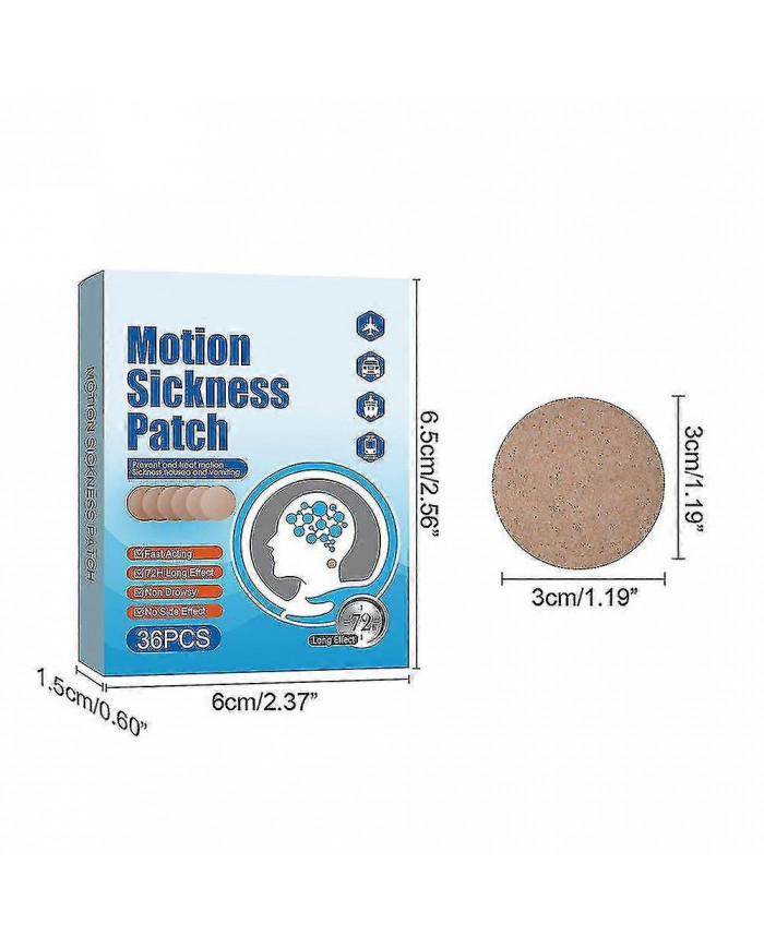36pcs Patchs de Mal des Transports Pour Promenades En Voiture Bateau Croisières Voyages En Avion---Code12516