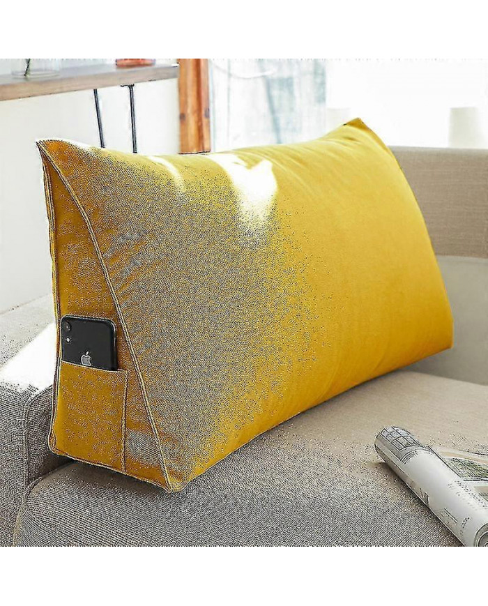 Coussin de lit triangulaire compensé, coussin de lecture de dossier de soutien dorsal-Yvan