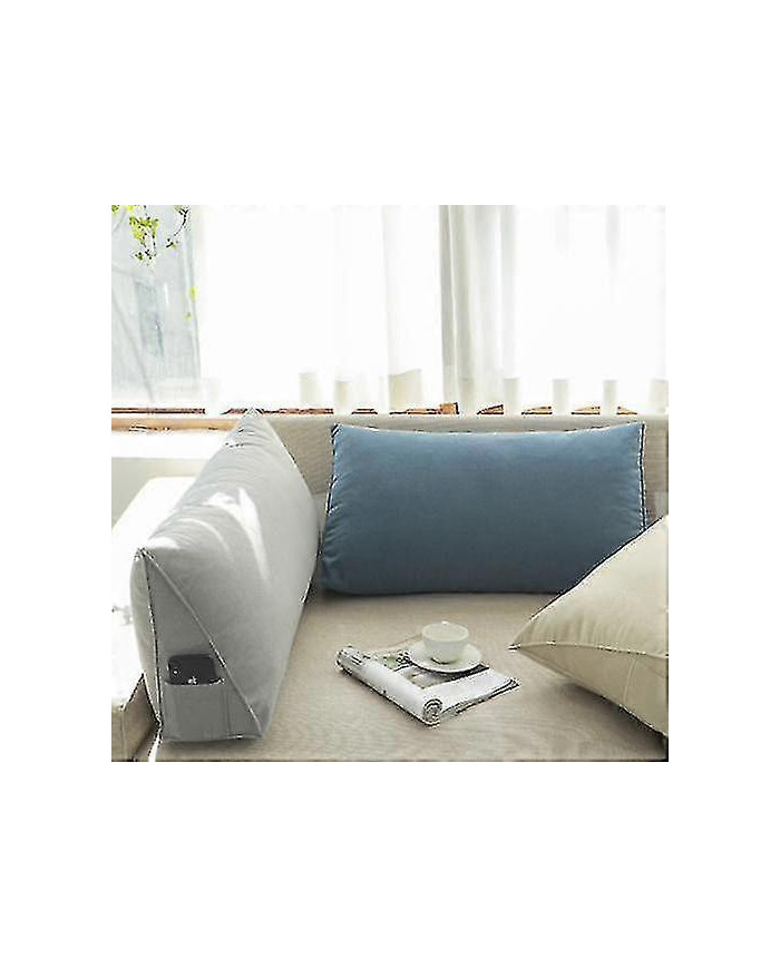 Coussin de lit triangulaire compensé, coussin de lecture de dossier de soutien dorsal-Yvan