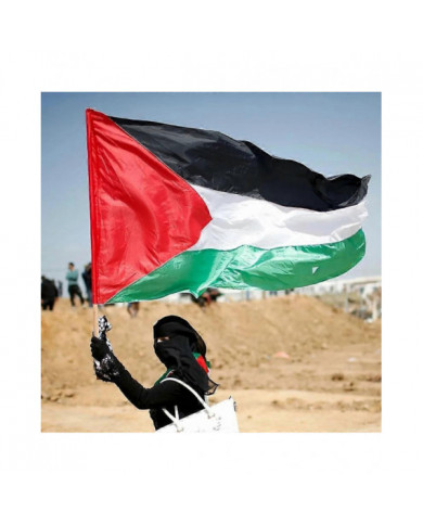SKY FLAG Grand drapeau de la Palestine 150 x 90cm suspendu Haute Qualité Polyester Gaza Bannière palestinienne