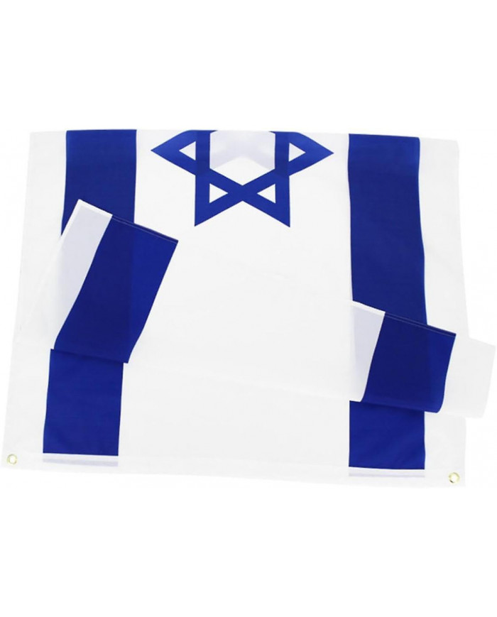 Je me tiens avec le drapeau d’Israël, le drapeau d’Israël avec le signe d’Israël, les drapeaux nationaux d’Israël [...]