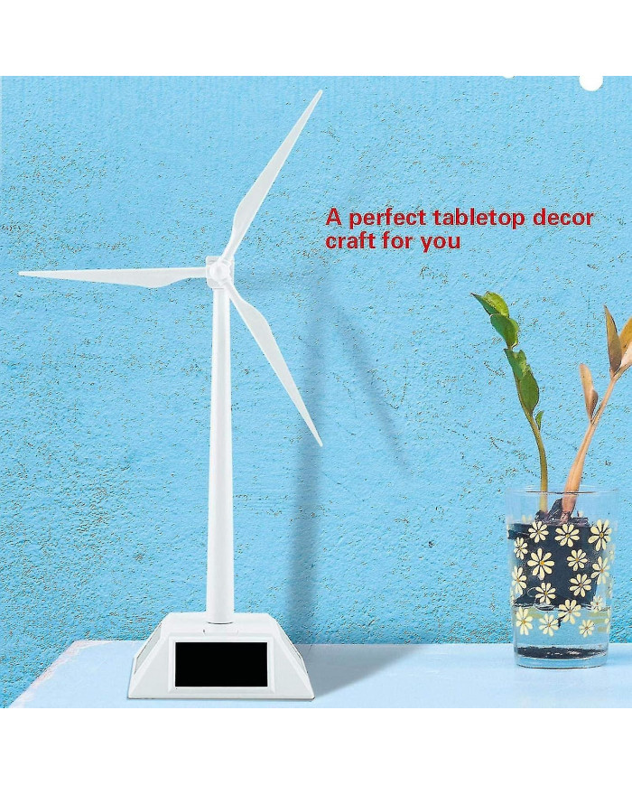Modèle de moulin à vent - Modèle de moulin à vent 3D à énergie solaire Assemblé Artisanat Éolienne Enfants [...]