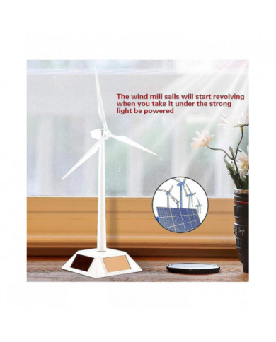 Modèle de moulin à vent - Modèle de moulin à vent 3D à énergie solaire Assemblé Artisanat Éolienne Enfants [...]