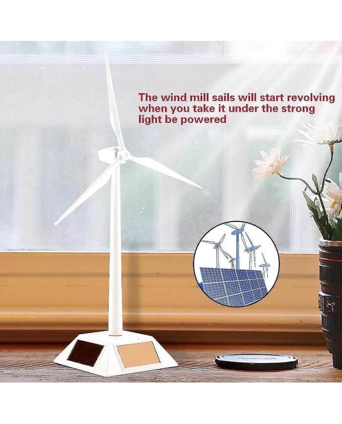 Modèle de moulin à vent - Modèle de moulin à vent 3D à énergie solaire Assemblé Artisanat Éolienne Enfants [...]