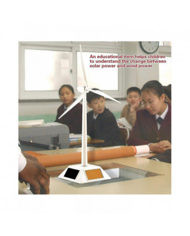 Modèle de moulin à vent - Modèle de moulin à vent 3D à énergie solaire Assemblé Artisanat Éolienne Enfants [...]