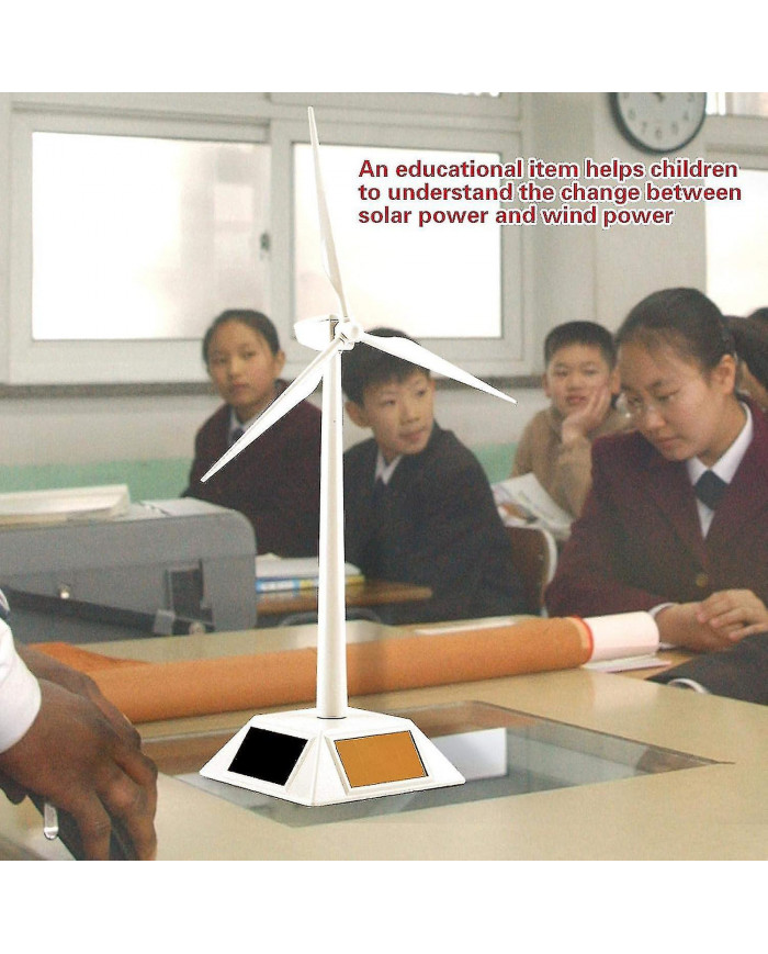 Modèle de moulin à vent - Modèle de moulin à vent 3D à énergie solaire Assemblé Artisanat Éolienne Enfants [...]