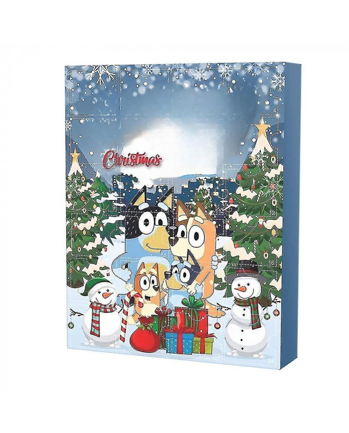 Calendrier de l’Avent Bluey de Noël 2023, calendriers de compte à rebours de Noël 24 jours, 24pcs Mignon dessin [...]