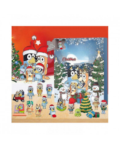 Calendrier de l’Avent Bluey de Noël 2023, calendriers de compte à rebours de Noël 24 jours, 24pcs Mignon dessin [...]