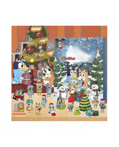 Calendrier de l’Avent Bluey de Noël 2023, calendriers de compte à rebours de Noël 24 jours, 24pcs Mignon dessin [...]