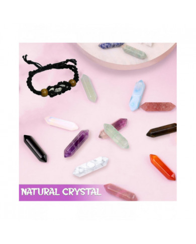 Advent Calendar 2023-24 Days Crystal And Healing Stone Kit With Crystal Necklace And Bracelet Holder