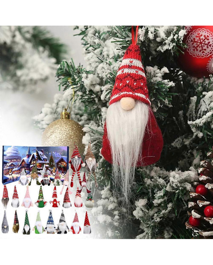 2024 Christmas Advent Calendar with 24 Gnome,Christmas Advent Calendar with 24 Collectible Gnome Doll