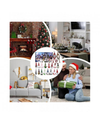 2024 Christmas Advent Calendar with 24 Gnome,Christmas Advent Calendar with 24 Collectible Gnome Doll