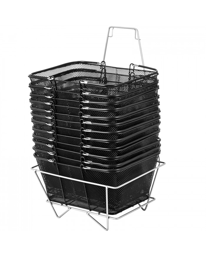 Paniers à provisions avec poignées, 12PCS, panier à provisions en fil métallique portable, ensemble de paniers à [...]