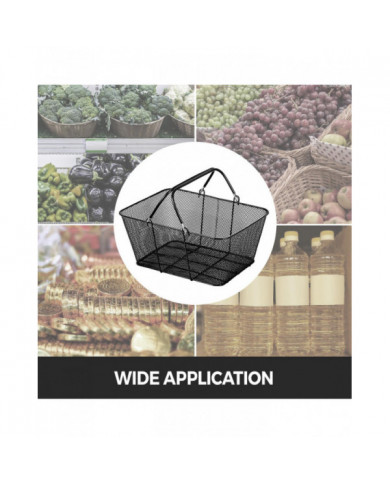 Paniers à provisions avec poignées, 12PCS, panier à provisions en fil métallique portable, ensemble de paniers à [...]