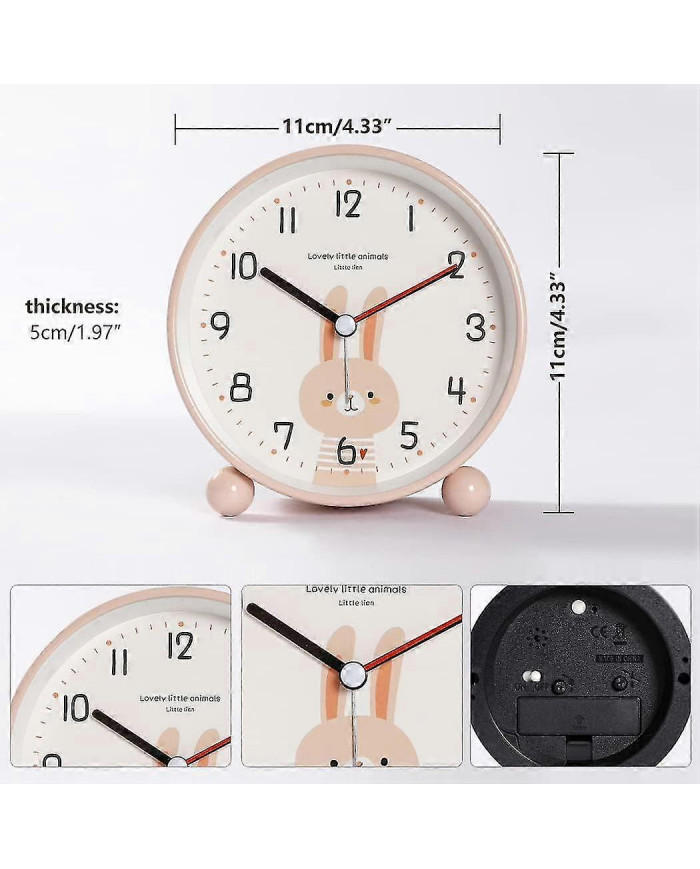 Réveil éducatif pour enfants - Jour/Nuit Veilleuse facile à régler et à piles Réveil de voyage silencieux et sans [...]