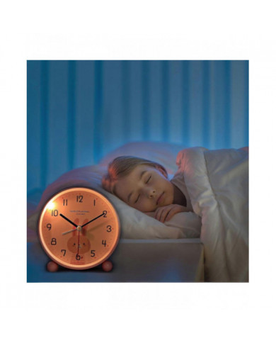 Réveil éducatif pour enfants - Jour/Nuit Veilleuse facile à régler et à piles Réveil de voyage silencieux et sans [...]