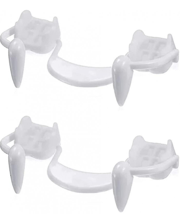 4 pièces Rétractable Vampire Fangs Kit Dents télescopiques Crocs Accolades Fausses prothèses dentaires [...]