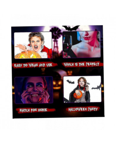 4 pièces Rétractable Vampire Fangs Kit Dents télescopiques Crocs Accolades Fausses prothèses dentaires [...]