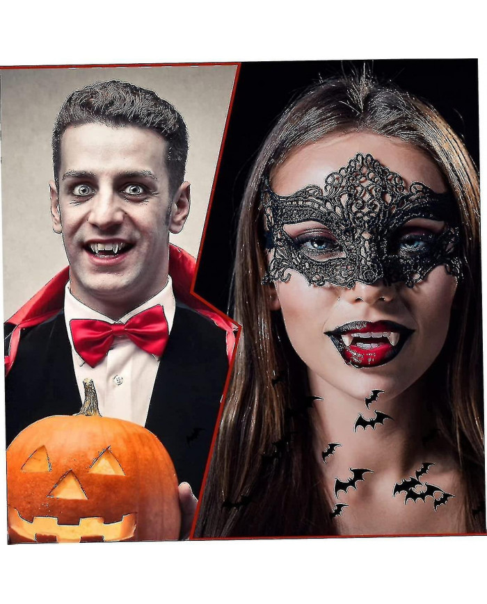 4 pièces Rétractable Vampire Fangs Kit Dents télescopiques Crocs Accolades Fausses prothèses dentaires [...]