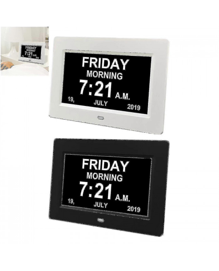 Digital Dementia Clock Calendar Clock Day Date Clock Grand Display Grand Clear Unabbreviated Time And Date