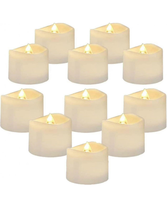 12 Pack de bougies de lumière de thé LED avec minuterie Bougies scintillantes électriques Sans flamme Automatique [...]