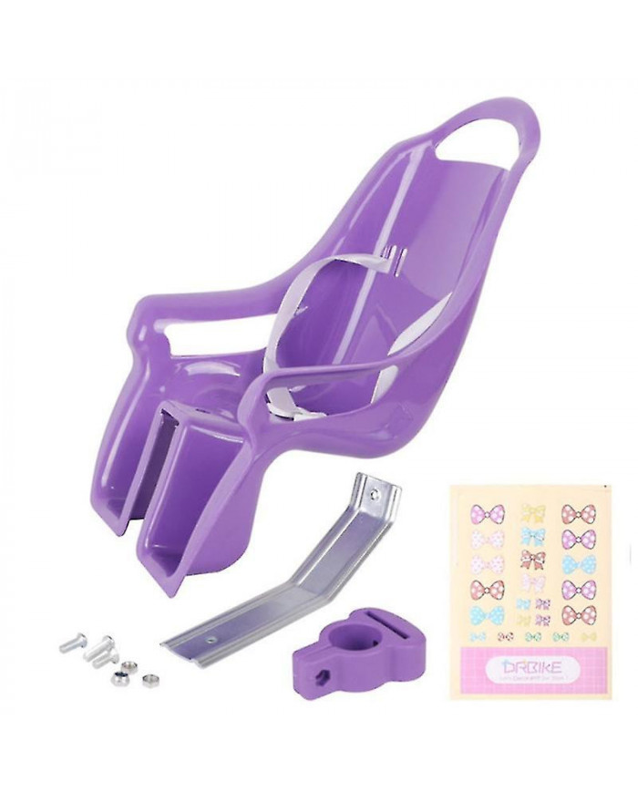 Siège de vélo de poupée unique avec autocollants Diy Decal Girls Kids Bike Decorations