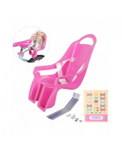 Siège de vélo de poupée unique avec autocollants Diy Decal Girls Kids Bike Decorations