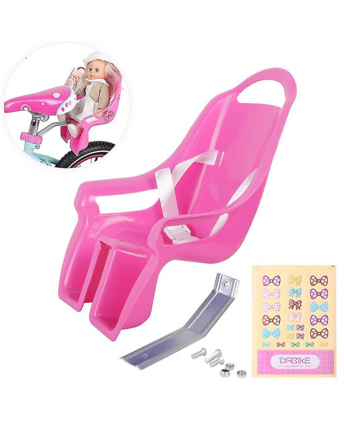 Siège de vélo de poupée unique avec autocollants Diy Decal Girls Kids Bike Decorations