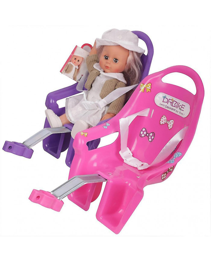 Siège de vélo de poupée unique avec autocollants Diy Decal Girls Kids Bike Decorations