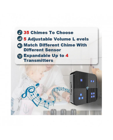 Alarme d’allée 800m longue portée sans fil résistant aux intempéries capteur de mouvement et détecteur-moniteur et [...]