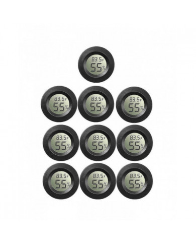 10pack Mini Hygromètre Thermomètre Mètre Moniteur LCD Numérique Pour Serre Babyroom Reptile Incuba