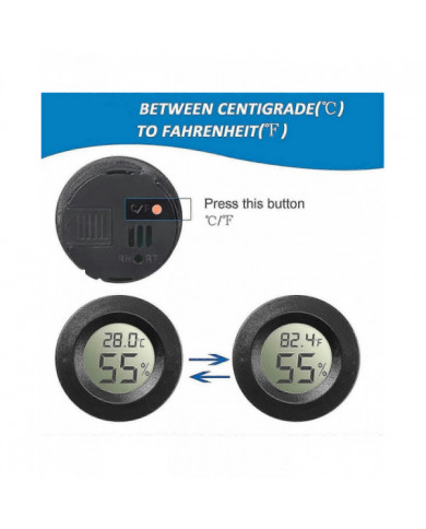 10pack Mini Hygromètre Thermomètre Mètre Moniteur LCD Numérique Pour Serre Babyroom Reptile Incuba