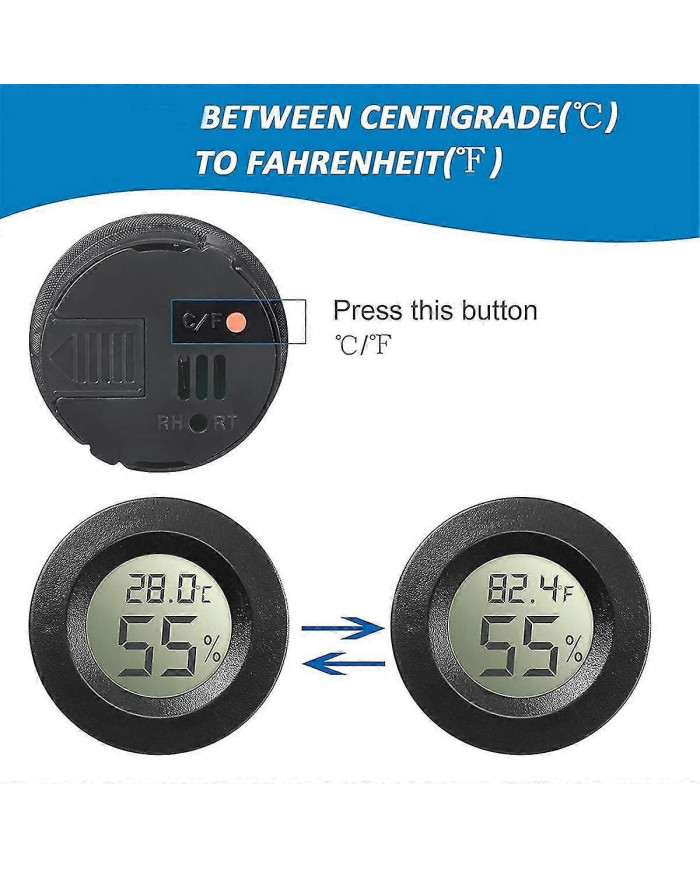 10pack Mini Hygromètre Thermomètre Mètre Moniteur LCD Numérique Pour Serre Babyroom Reptile Incuba