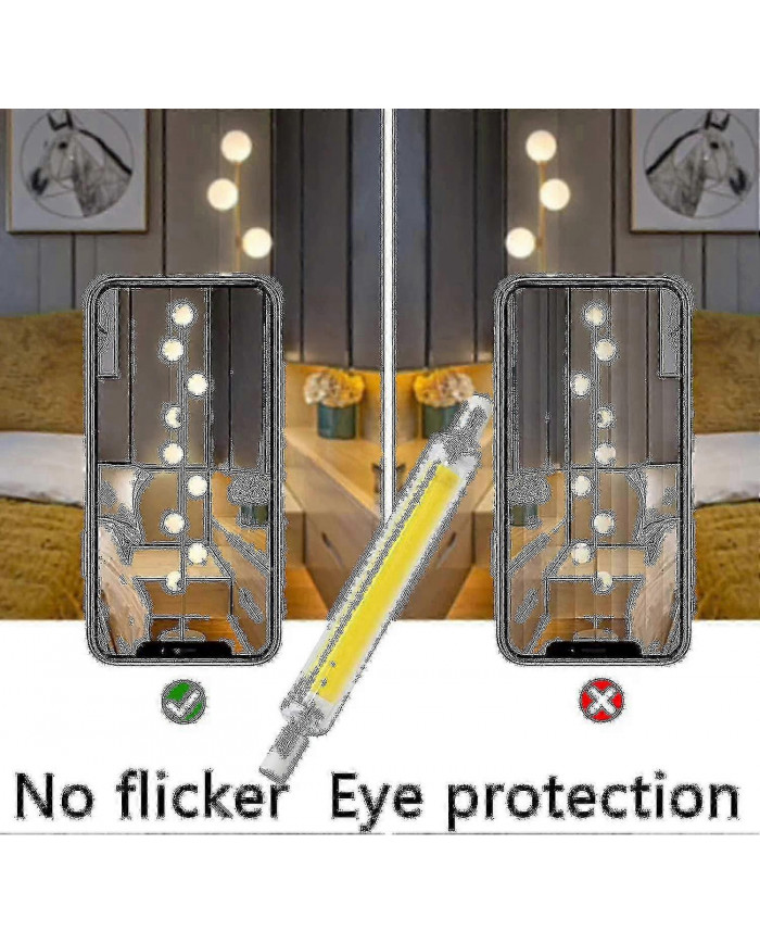 R7s Ampoule LED 118mm 30w Dimmable, Blanc chaud 3000k 3000lm, Linéaire Remplacer J118 300w Lampe halogéne, 360 [...]