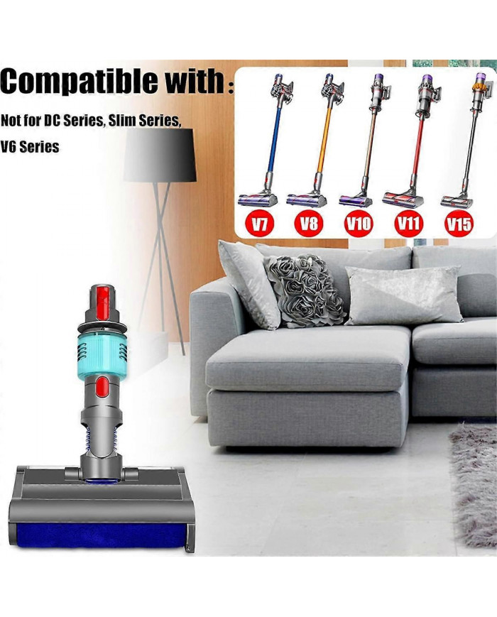 Brosse de lavage pour V7 V8 V10 V11 V15 électrique humide et sec avec lumière verte nettoie et sèche Hard Flo