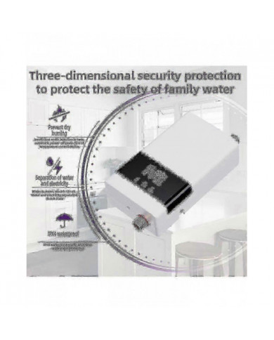 2024 Chauffe-eau instantané 3000W Chauffe-eau électrique sans réservoir mural avec affichage LED de la température