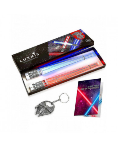 Baguettes de sabre laser s’allument baguettes lumineuses pour Star Wars cadeaux ensemble thème fête plaisir [2 paires