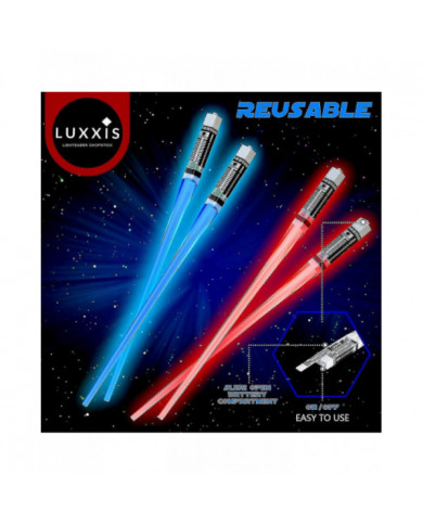 Baguettes de sabre laser s’allument baguettes lumineuses pour Star Wars cadeaux ensemble thème fête plaisir [2 paires